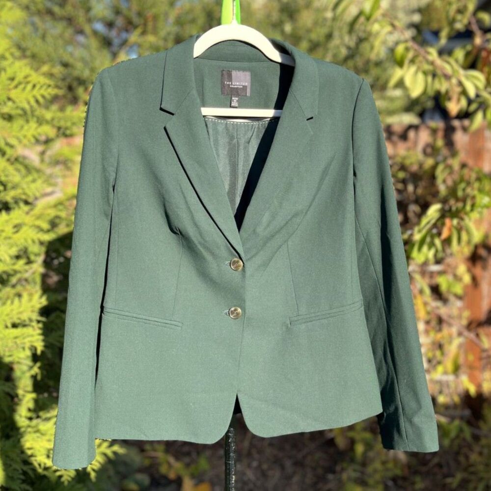 The Limited Collection Petite 10 Hunter Green Blazer Women’s Tailored 2 Button